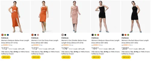 Image of Purvaja Women's Dresses Minimum 90% Discount 