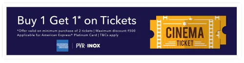 Image of PVR Cinema Offers: American Express Buy 1 Get 1 on Tickets