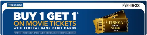 Image of PVR Cinema offers: Buy 1 Get 1 on Movie Tickets with Federal bank Debit Cards 