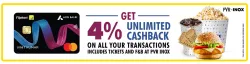PVR Cinema Offers : Get 4% Cashback on Tickets and F&B with Flipkart Axis Credit Card