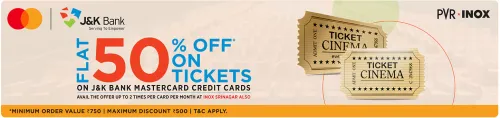 Image of PVR INOX Offers: Flat 50% Off on Tickets on J&K Bank Mastercard Credit Card