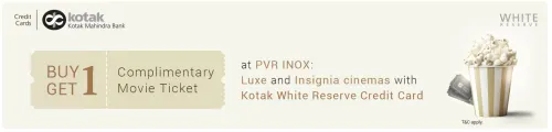 Image of PVR INOX Luxe and Insignia Offers : Buy 1 Get 1 on Movie Tickets with Kotak Bank White Reserve Card