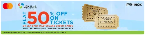 Image of PVR INOX Offers: Flat 50% Off on Tickets on J&K Bank Mastercard Credit Card