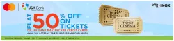 PVR INOX Cinema Offers : Flat 50% Off on Tickets on J&K Bank Mastercard Credit Card