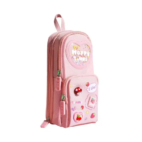 Image of PXBQ 3‑Compartment Large Capacity Pencil Case Pouch