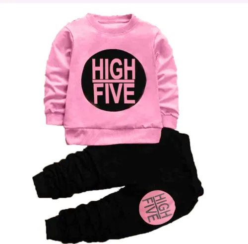 Image of PY PINKYOU Baby Boys Casual Sweatshirt Track Pants (Pink).