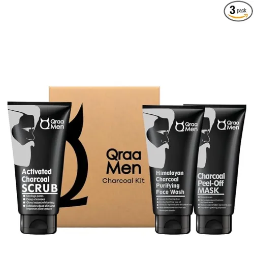 Image of Qraa Men Charcoal Kit: Charcoal Scrub so3