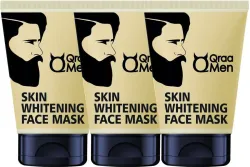 Qraa Vitamin C Face Mask for Men – Pack of 3 (300g)
