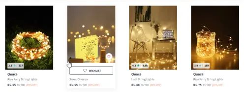 Image of Quace String Lights at minimum 74% Discount