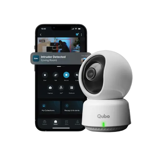 Image of Qubo Smart Home Security Cam 360° 3MP 2K | Made in India | Wi-Fi CCTV Camera | 