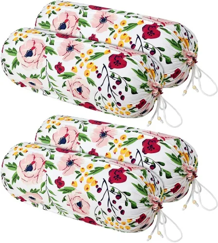 Image of Rabhnoor Microfiber Bolsters Cover Pack of 4