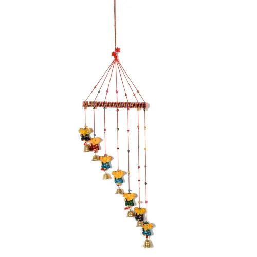 Image of Rajasthani Handmade Ganesh Wall Hanging Wind Chime