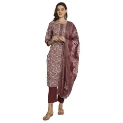 Rajnandini Womens Cotton Blend Floral Printed Kurta Set