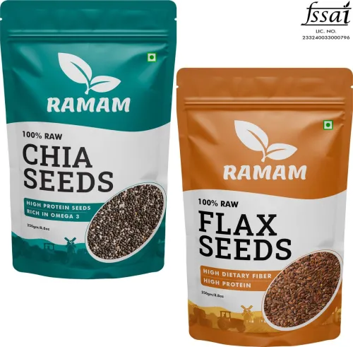 Image of Ramam Chia & Flax Seeds Combo 500 gms pack of 2
