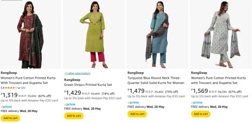 Image of Rangdeep Women's Kurta Set at minimum 65% Discount