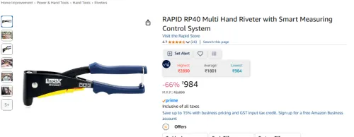 Image of RAPID RP40 Multi Hand Riveter