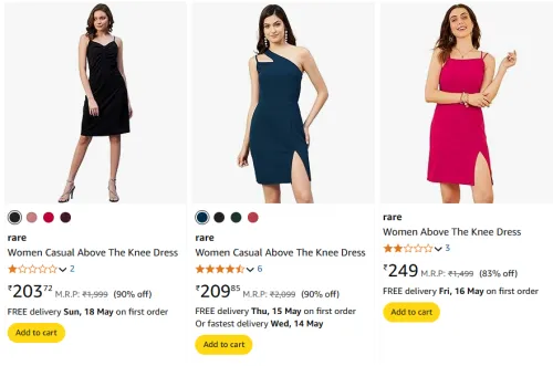 Image of rare Women Casual Dress Minimum 80% Discount