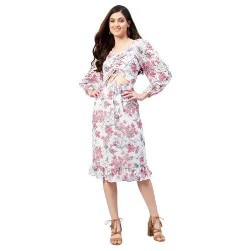 Image of RARE Women's Crepe A-Line Midi Casual Dress