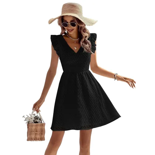 Image of rare Women's Georgette A-Line Above The Knee Dress