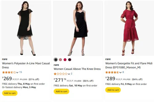 Image of Rare Women's Dress at Minimum 80% Discount