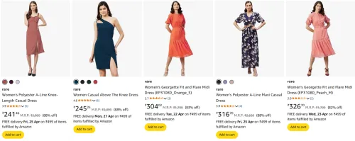 Image of Rare Women's Dresses at minimum 80% Off