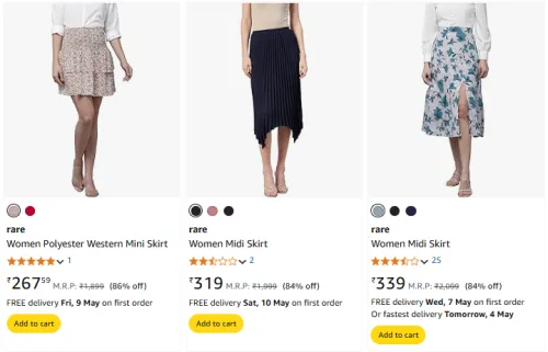 Image of Rare Women's Skirt at Minimum 75% Discount