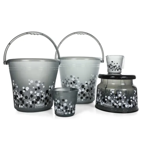 Image of RATAN PLASTICWARE Plastic Bathroom Pack Set of 5 Combo Bucket 16L