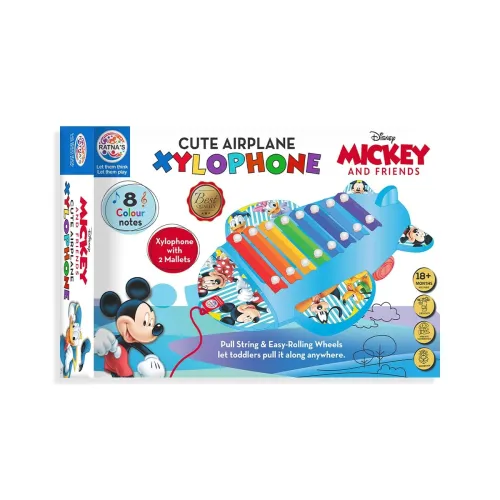 Image of Ratna's Cute Airplane Xylophone Musical Toy 