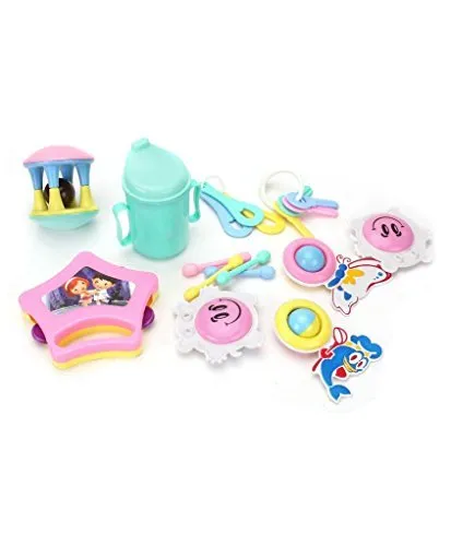 Image of Ratna's New Born Baby Infant Toddler Baby Joy Rattle Set 10 Pcs