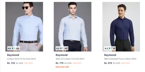 Image of Raymond Men Fashion Shirt up to 70% Discount