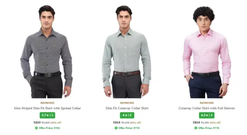 Image of Raymond Men's Shirts upto 66% Discount