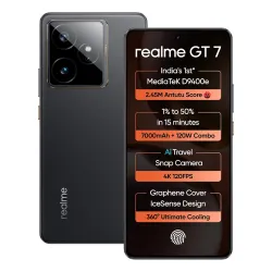 realme GT 7 (IceSense Black,12GB+512GB) Strongest Battery Combo 7000mAh