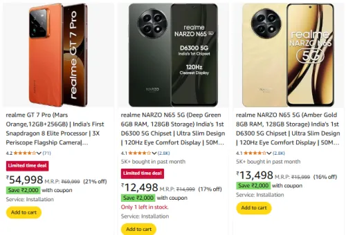 Image of Realme Mobile @ Apply Up to ₹2000 Coupons