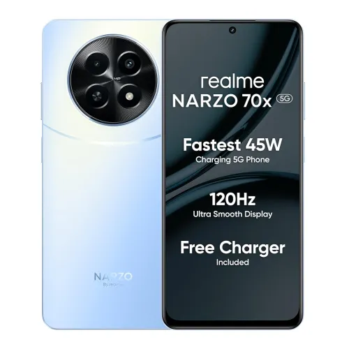 Image of realme NARZO 70x 5G (Ice Blue, 6GB RAM,128GB Storage)|