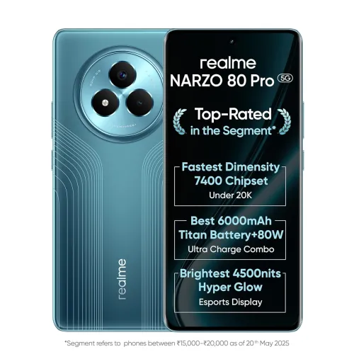 Image of realme NARZO 80 Pro 5G (Racing Green,8GB+128GB) | Segment's 1st MediaTek Dimensity 7400 Chipset