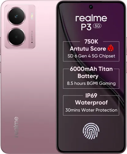 Image of realme P3 5G (Nebula Pink, 128 GB) (6 GB RAM)