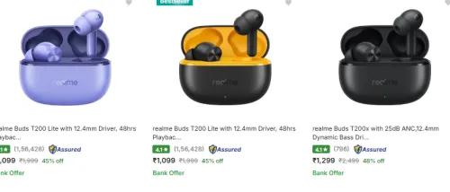 Image of Realme TWS Earbuds From ₹1099