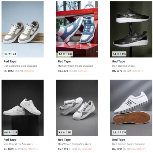 Image of Red Tape Brand Shoes & Sneaker @ Up to 83% Discount