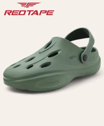 Image of RED TAPE Men Clogs Sandal (Olive , 7)