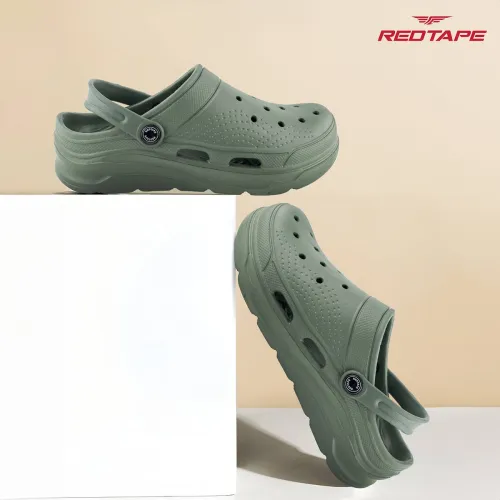 Image of RED TAPE Men Clogs Sandal (Olive , 7)