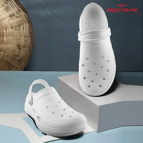 Image of RED TAPE Men Clogs Sandal (White , 8)