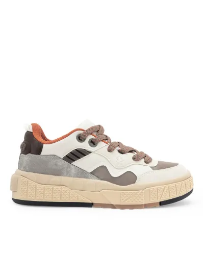 Image of RED TAPE Men Colourblock Low-Top Lace-Up Shoes