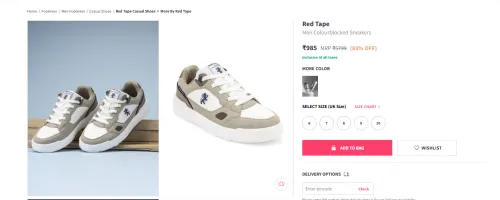 Image of Red Tape Men Colourblocked Sneakers
