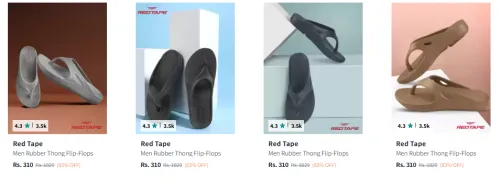 Image of Red Tape Men Comfort Sliders Minimum 80% Discount 
