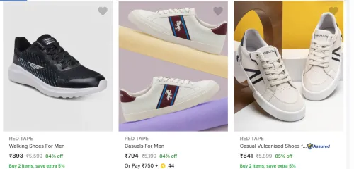 Image of Red Tape Men Fashion Shoes up to 87% Discount