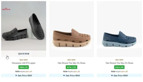 Image of Red Tape Men Fashion Slip shoes Minimum 80% Discount
