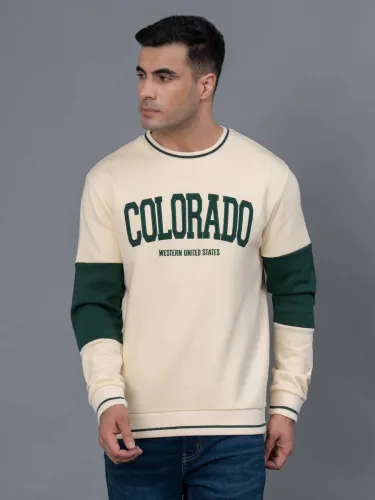 Image of RED TAPE Men Full Sleeve Embroidered Sweatshirt