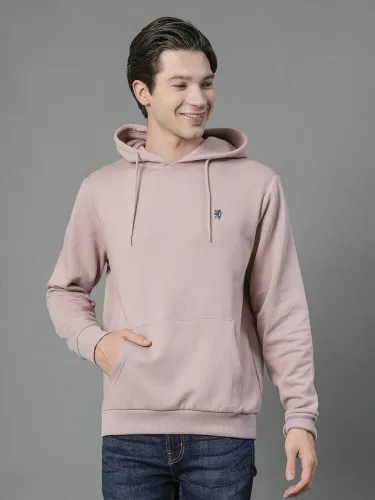 Image of RED TAPE Men Full Sleeve Solid Hooded Sweatshirt
