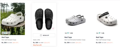 Image of Red Tape Men's Clogs At Minimum 80% Discount 