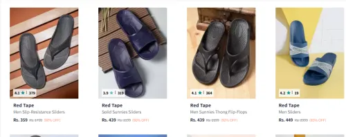 Image of Red Tape Men's Flip Flops at Minimum 80% Discount